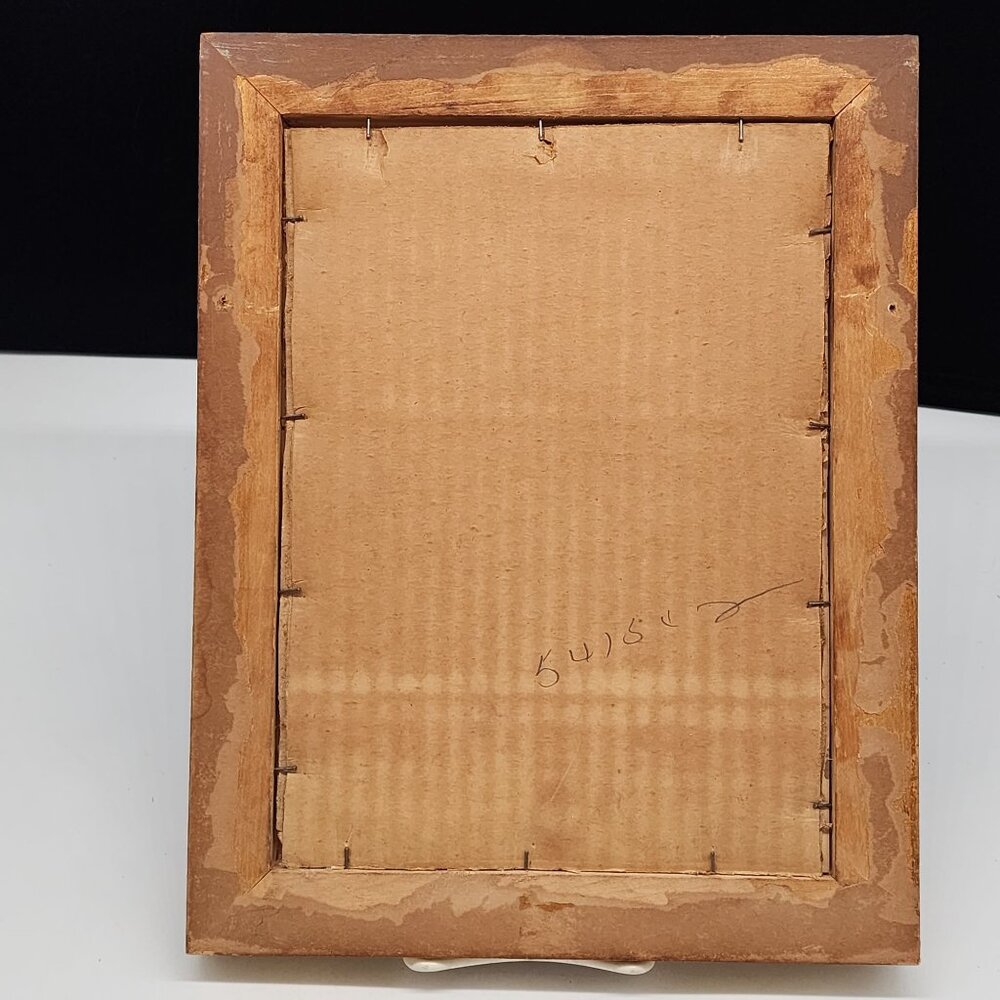 Antique Gilt Wood Picture Frame 1800's Paris Fashion Lithograph 8x10 Belge - Picture 8 of 12